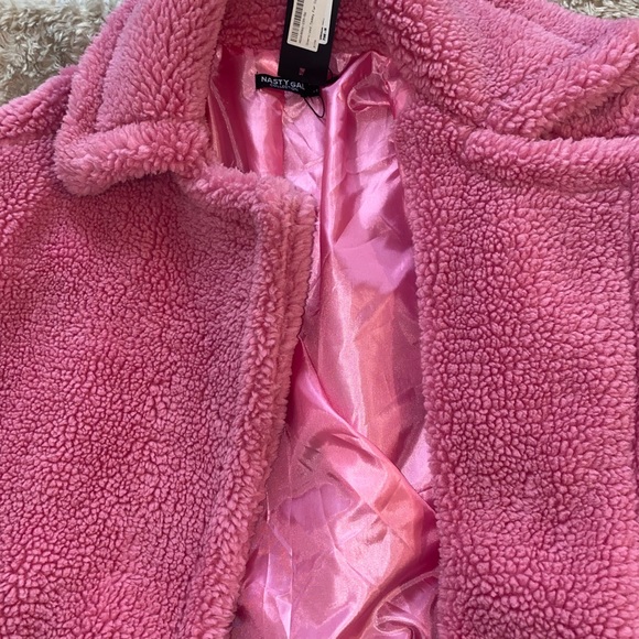 Nasty Gal Oversized Pink Teddy - Picture 8 of 10